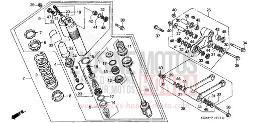 KISSEN, HINTEN CR250RM de 1991